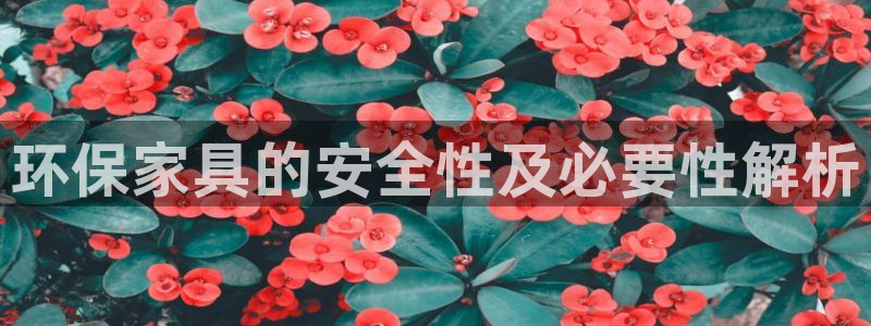 杏耀官网登录：环保家具的安全性及必要性解析